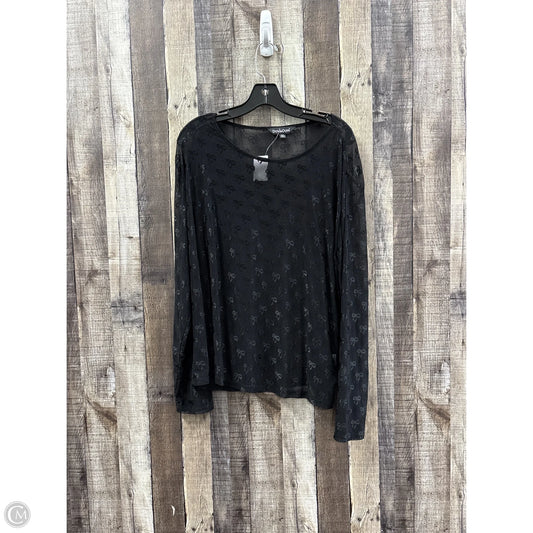 Top Long Sleeve By Davi & Dani In Black, Size: 3x