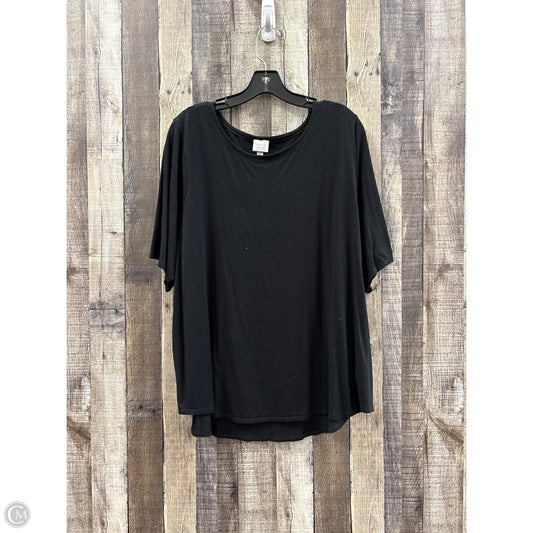 Top Short Sleeve By Cupio In Black, Size: 2x