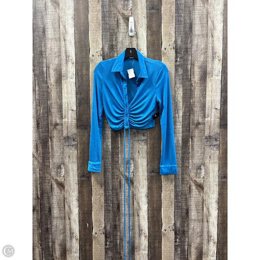 Top Long Sleeve By Cme In Blue, Size: M
