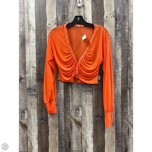 Top Long Sleeve By Urban Outfitters In Orange, Size: M