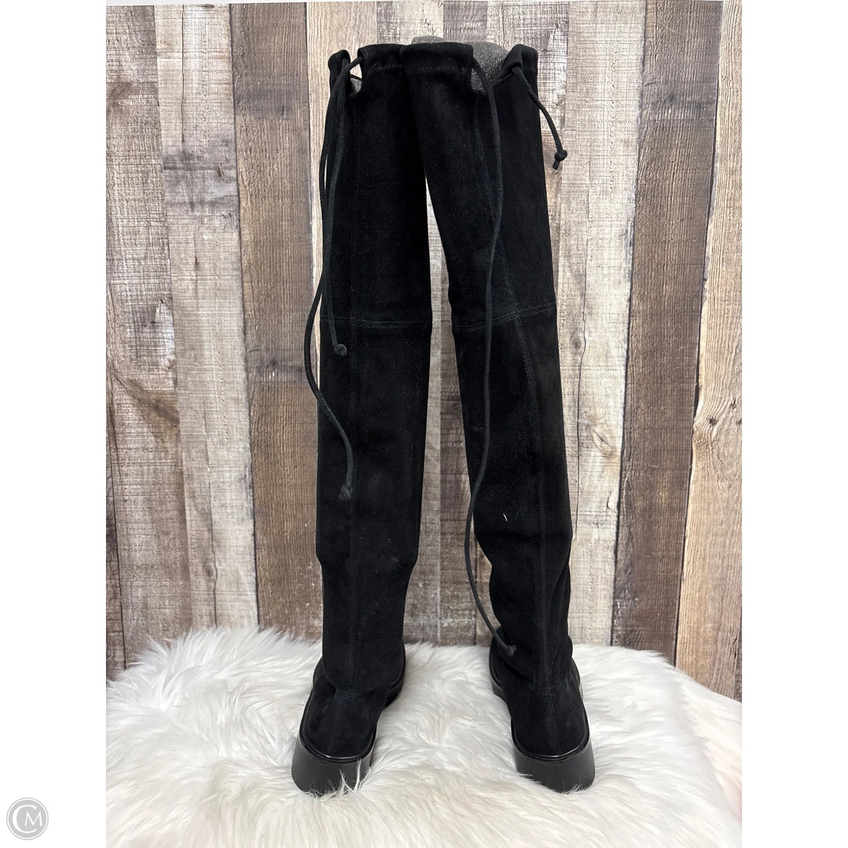 Boots Designer By Stuart Weitzman In Black, Size: 6.5