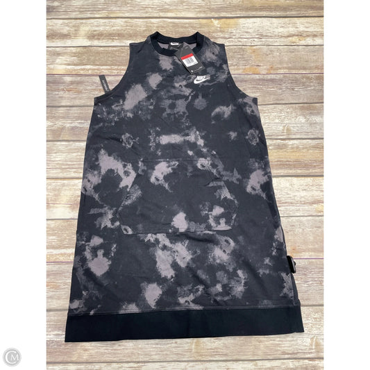 Athletic Dress By Nike In Black & Grey, Size: L