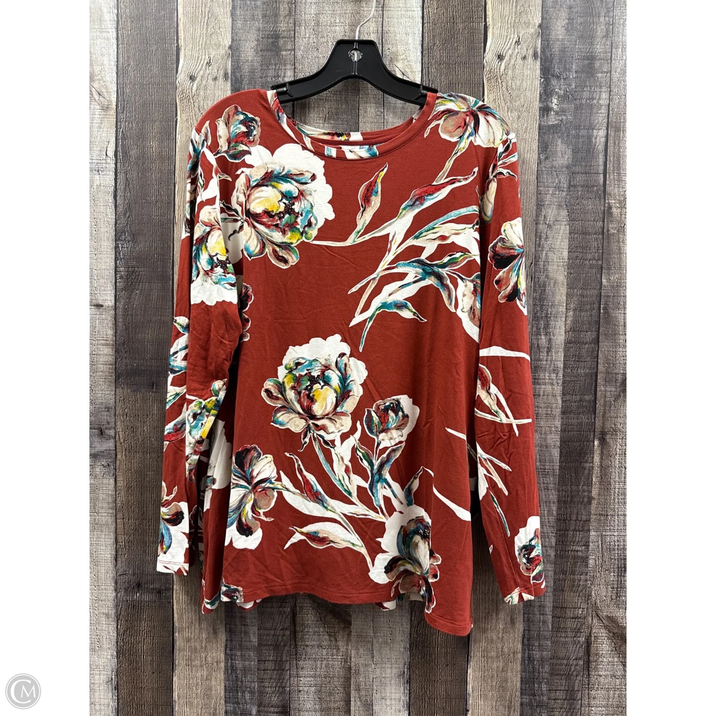 Top Sleeveless By Chicos In Floral Print, Size: Xl