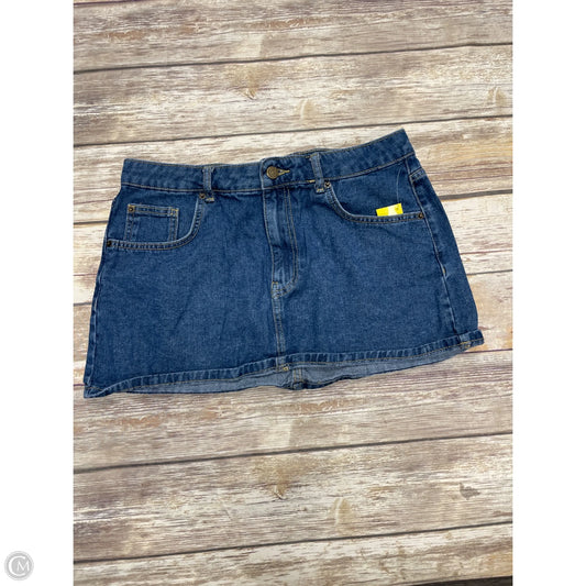Skirt Mini & Short By Bdg In Blue Denim, Size: L