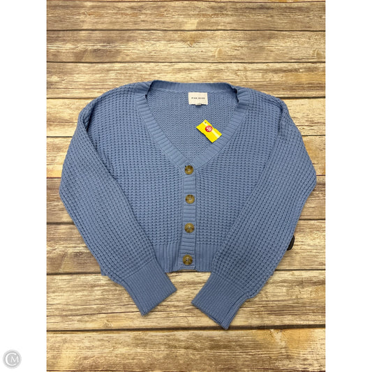 Sweater Cardigan By Pink Rose In Blue, Size: M