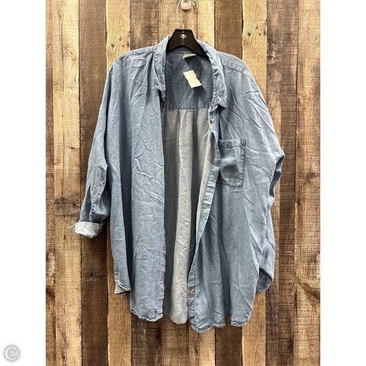 Top Long Sleeve By Arula In Blue Denim, Size: Xl