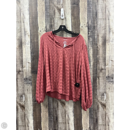 Top Long Sleeve By Nine West In Maroon, Size: L