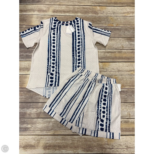 Shorts Set By Exclusive In Blue & White, Size: S