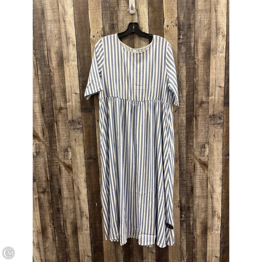Dress Casual Maxi By Cme In Blue & White, Size: S