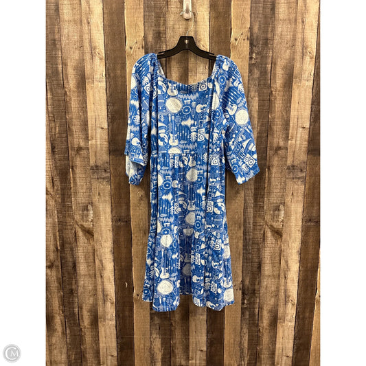 Dress Casual Midi By Cme In Blue, Size: L