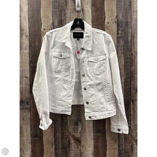 Jacket Denim By Banana Republic In White Denim, Size: M