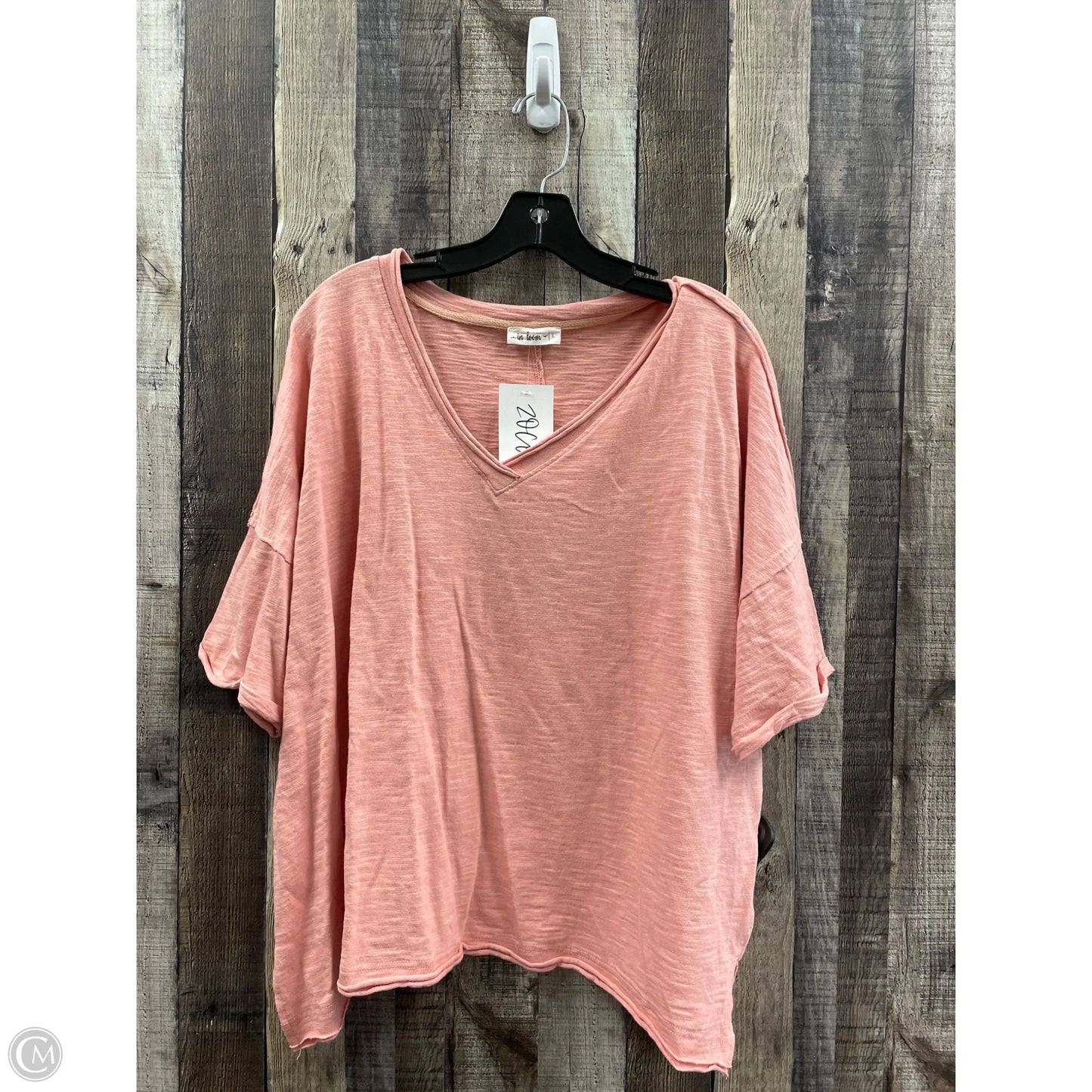 Top Short Sleeve By In Loom In Pink, Size: L