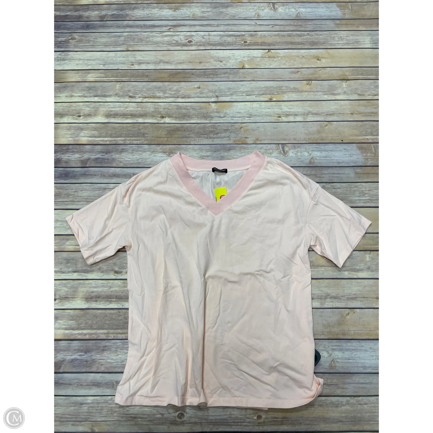 Top Short Sleeve By Cme In Pink, Size: M