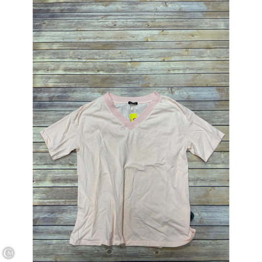 Top Short Sleeve By Cme In Pink, Size: M