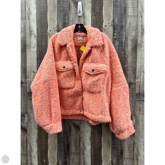 Coat Faux Fur & Sherpa By We The Free In Coral, Size: L
