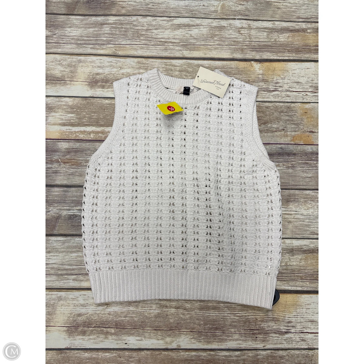 Sweater Short Sleeve By Universal Thread In White, Size: S