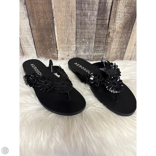 Sandals Flats By Aerosoles In Black, Size: 12