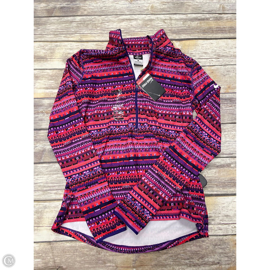 Athletic Top Long Sleeve Collar By Nike In Multi-colored, Size: L