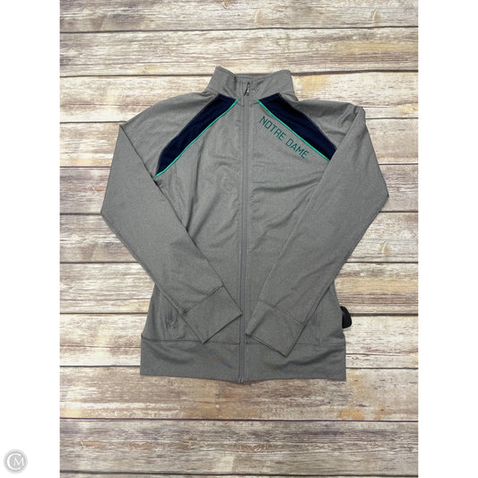 Athletic Top Long Sleeve Collar By Cme In Grey, Size: M