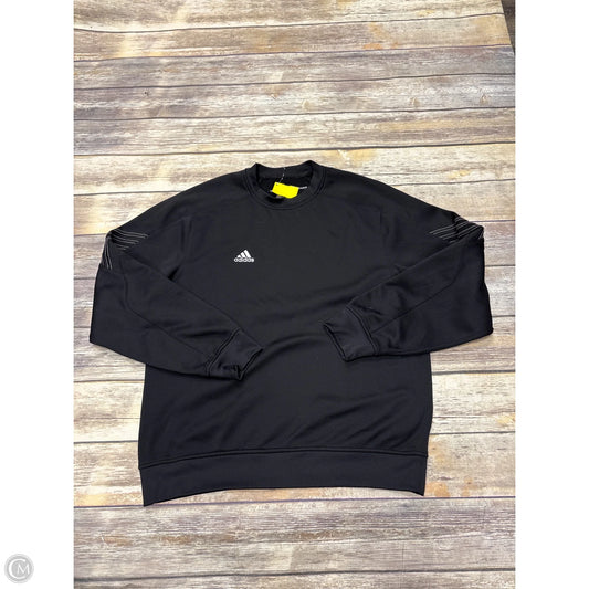 Athletic Sweatshirt Crewneck By Adidas In Black, Size: M