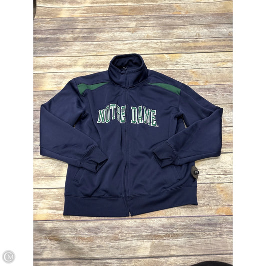 Athletic Top Long Sleeve Collar By Cme In Navy, Size: S