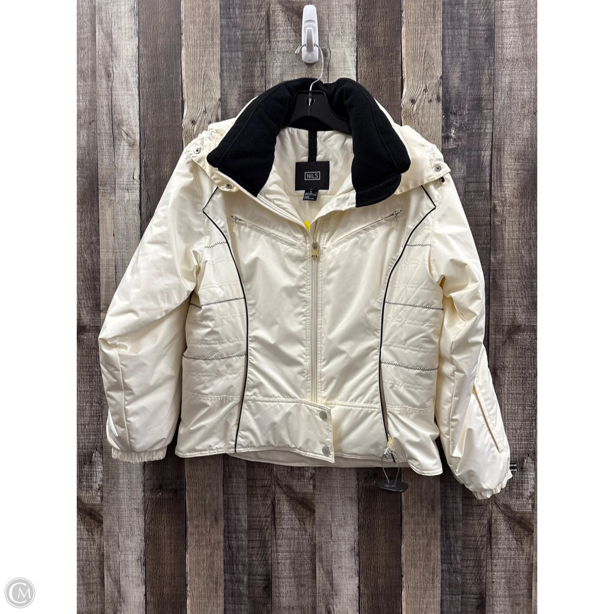 Coat Puffer & Quilted By Cme In Cream, Size: 8
