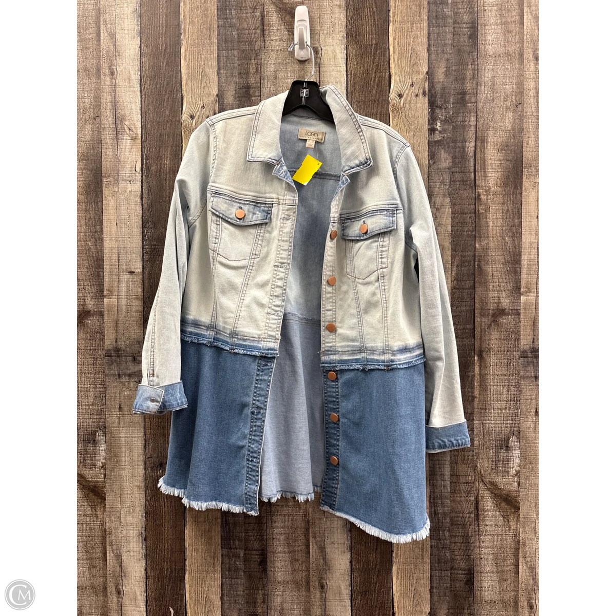 Jacket Denim By Logo In Blue Denim, Size: 8