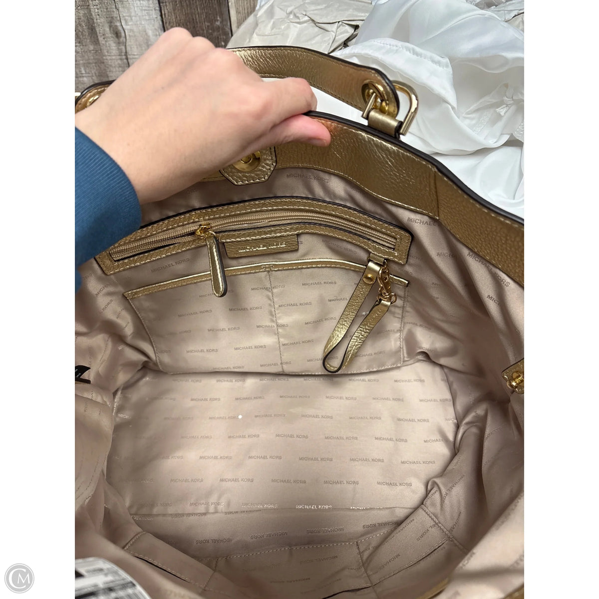 Crossbody Designer By Michael Kors, Size: Medium
