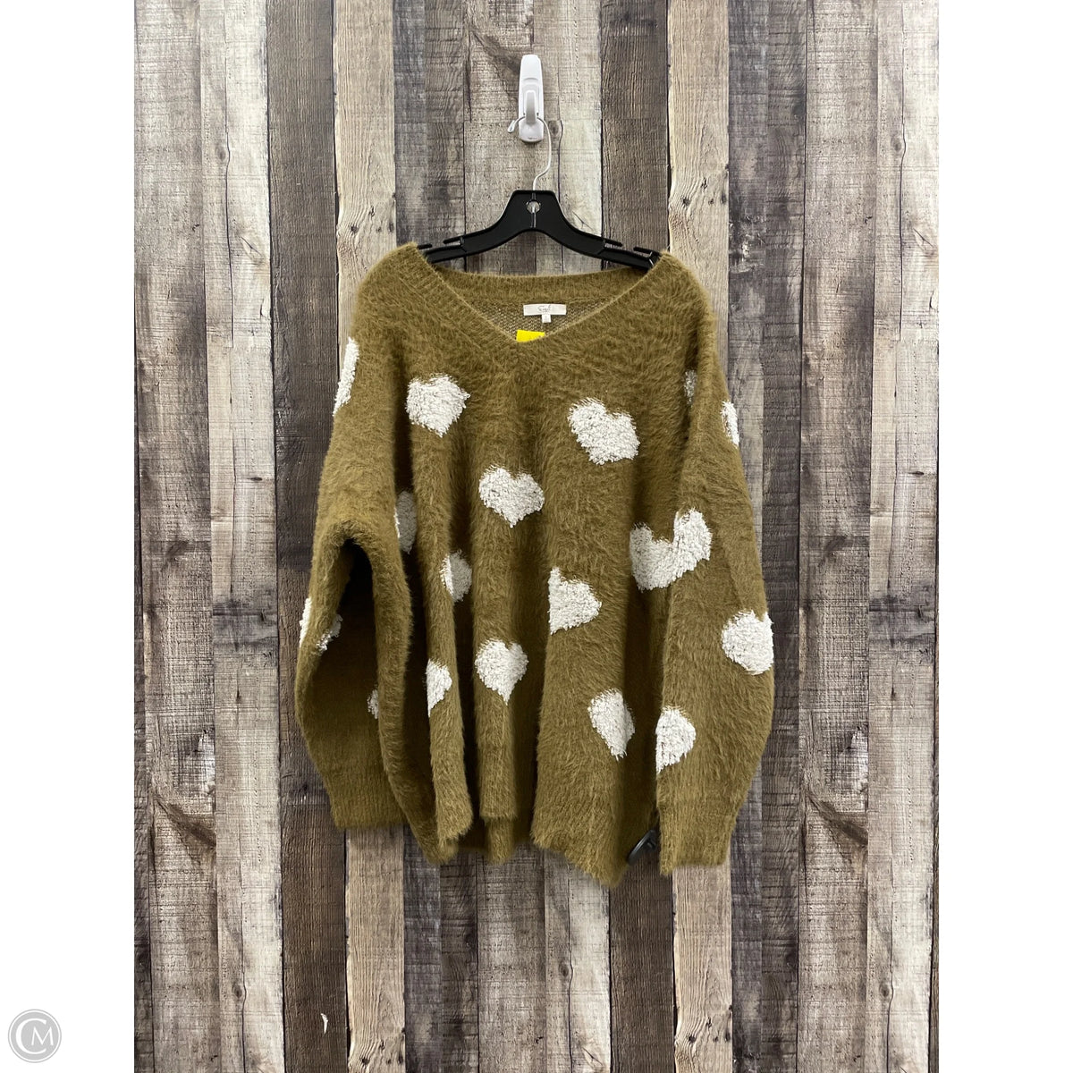 Sweater By Easel In Green, Size: L