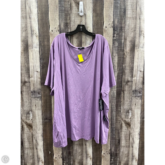 Top Short Sleeve By Ellos In Purple, Size: 5
