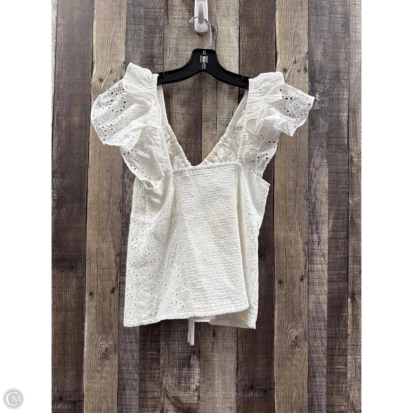 Top Short Sleeve By Cme In White, Size: S