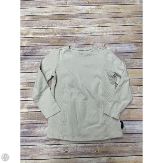 Athletic Sweatshirt Collar By D&co. In Tan, Size: S