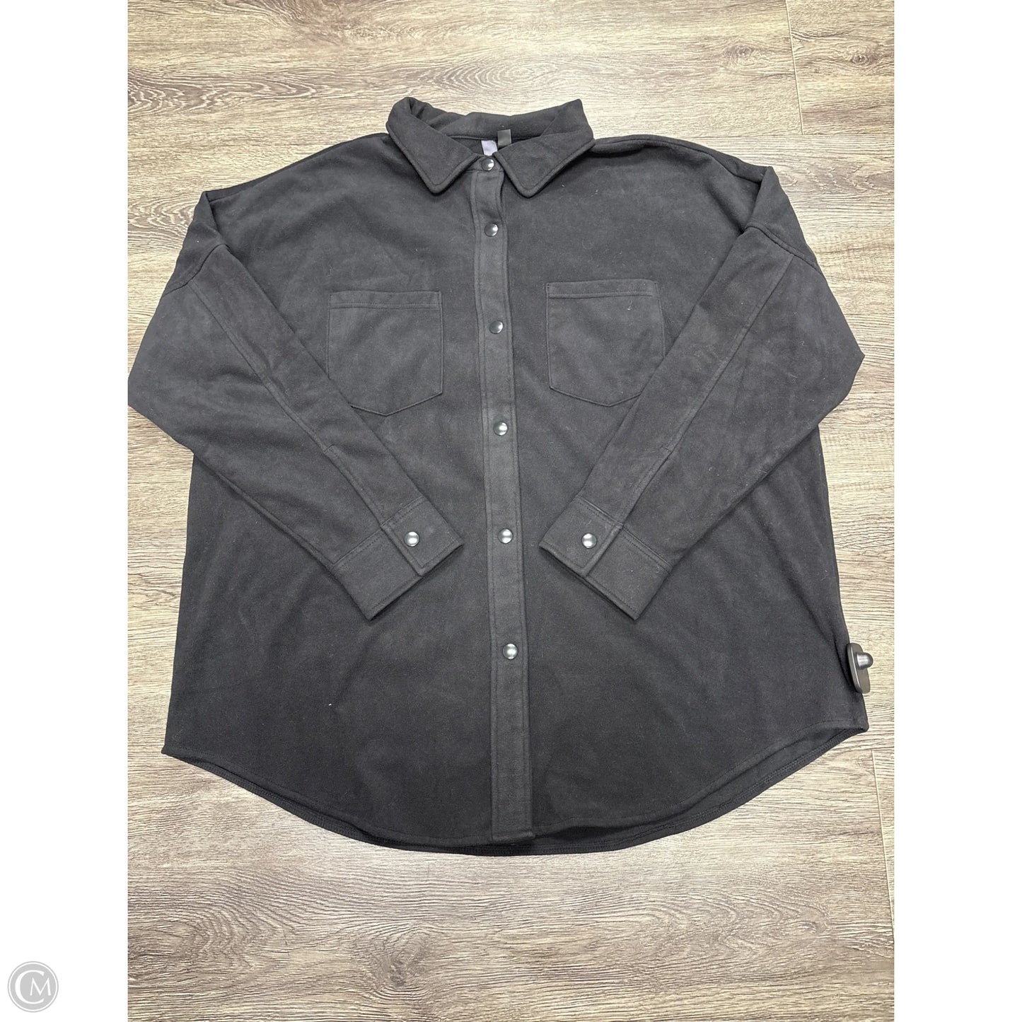 Jacket Shirt By Mondetta In Black, Size: Xxl