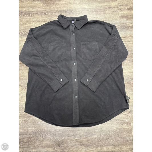 Jacket Shirt By Mondetta In Black, Size: Xxl