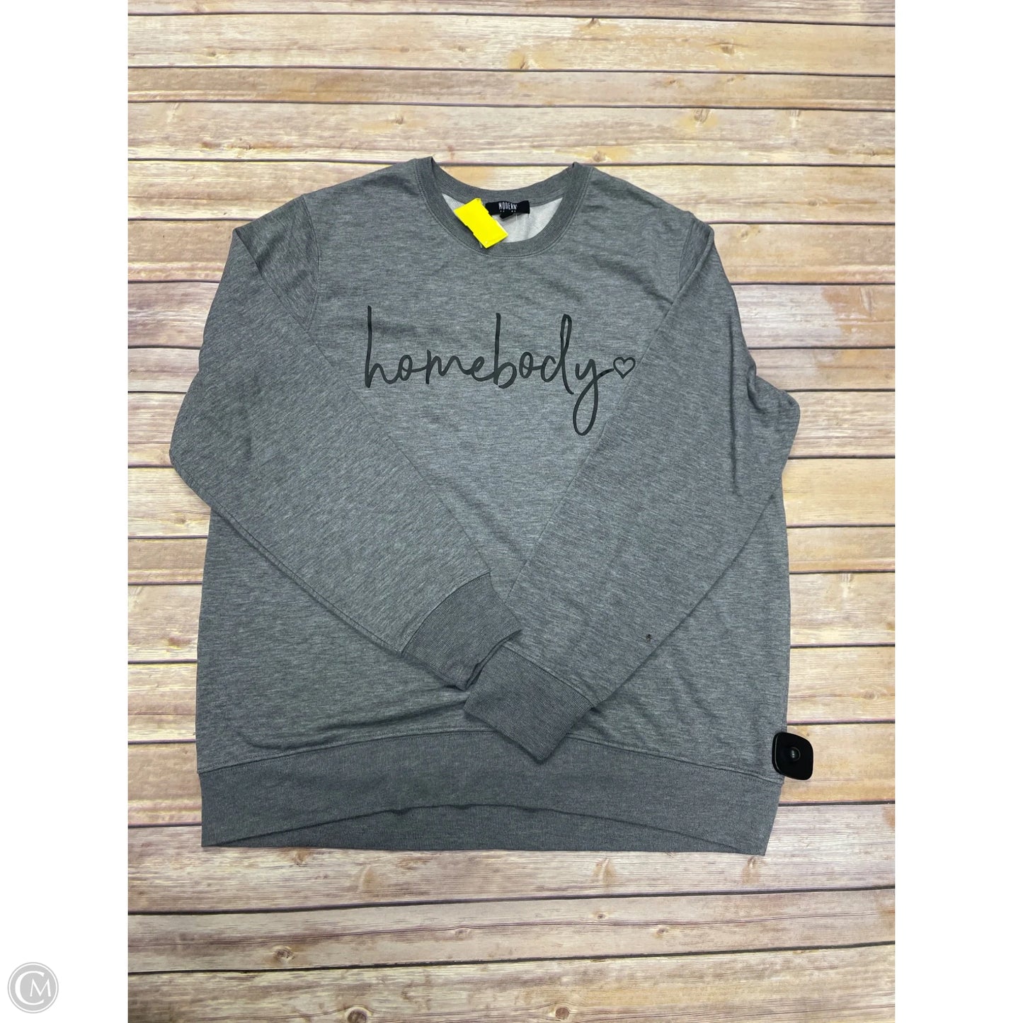 Sweatshirt Crewneck By Modrn Canvas In Grey, Size: Xl