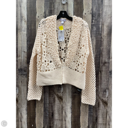 Sweater Cardigan By Nine West In Cream, Size: Xl
