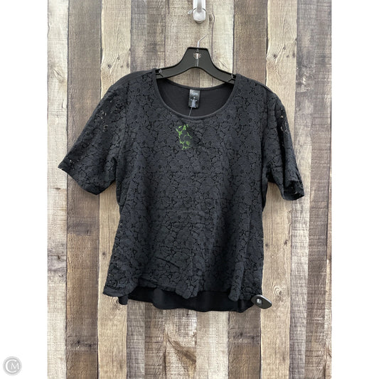 Top Short Sleeve By Cmf In Black, Size: L