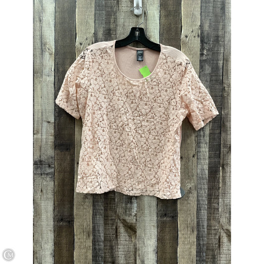 Top Short Sleeve By Cmf In Pink, Size: L