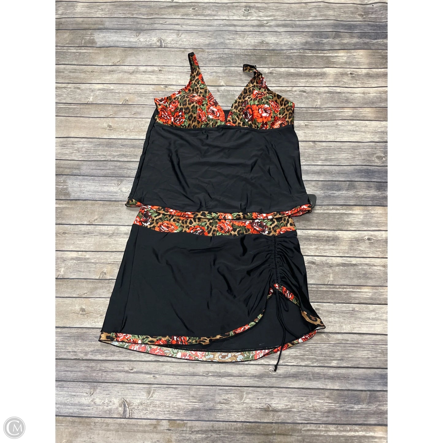Swimsuit 2pc By Cme In Black, Size: 2x