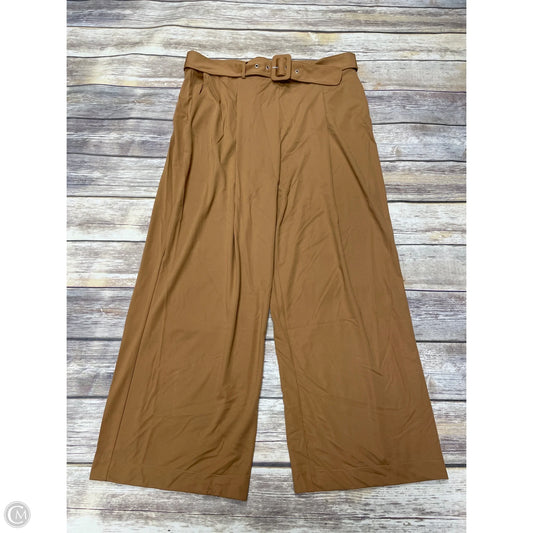 Pants Wide Leg By Calvin Klein In Brown, Size: L