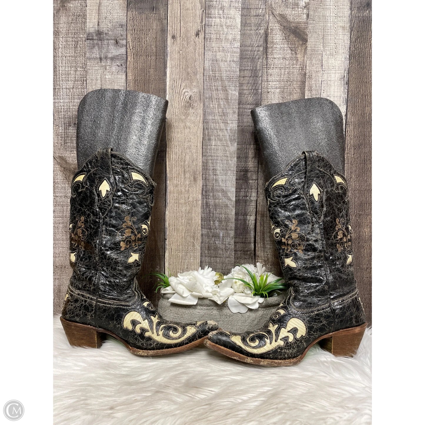 Boots Western By Corral In Black, Size: 7.5