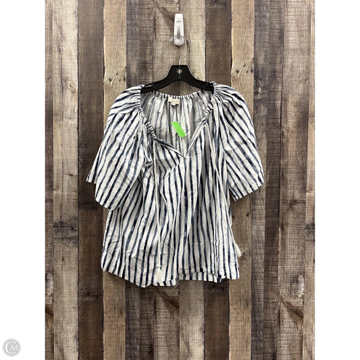 Top Short Sleeve By Loft In Blue, Size: L