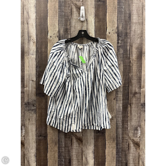 Top Short Sleeve By Loft In Blue, Size: L