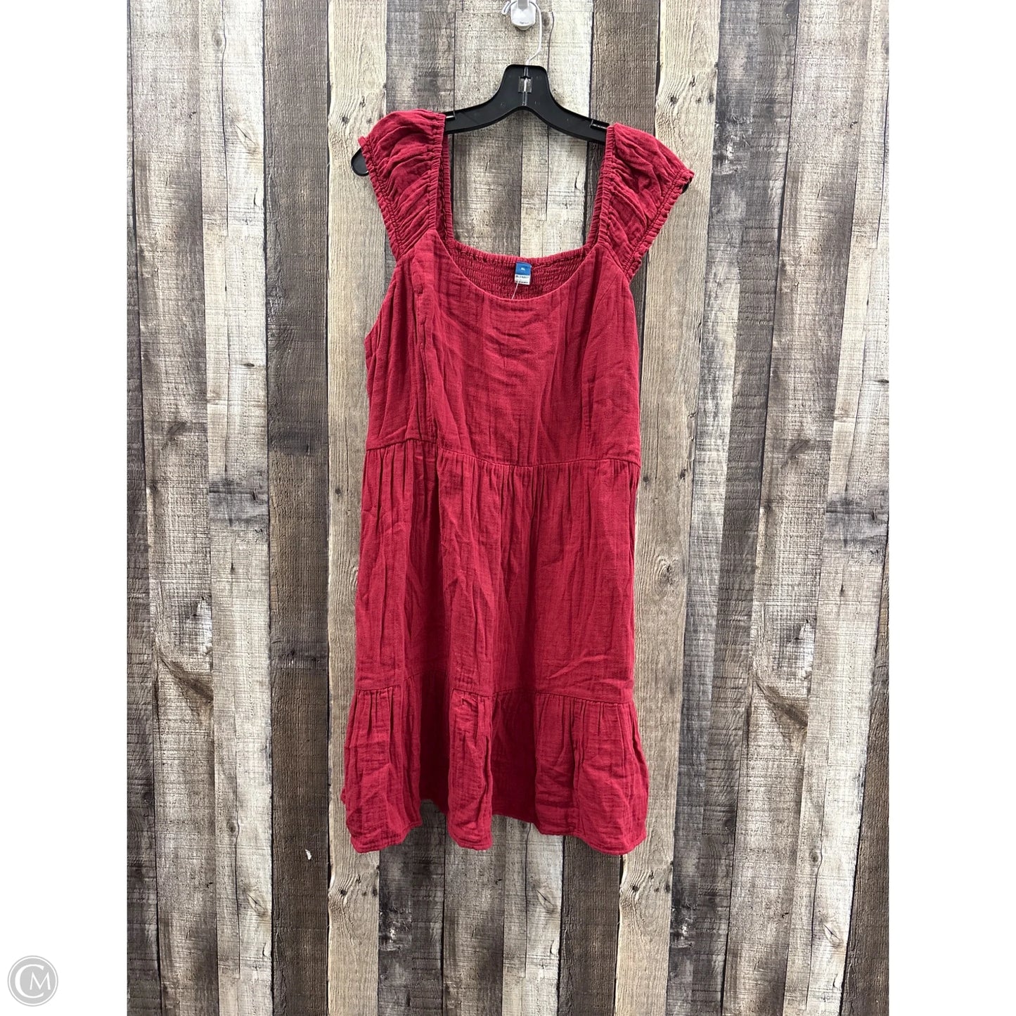 Dress Casual Midi By Old Navy In Red, Size: Xl