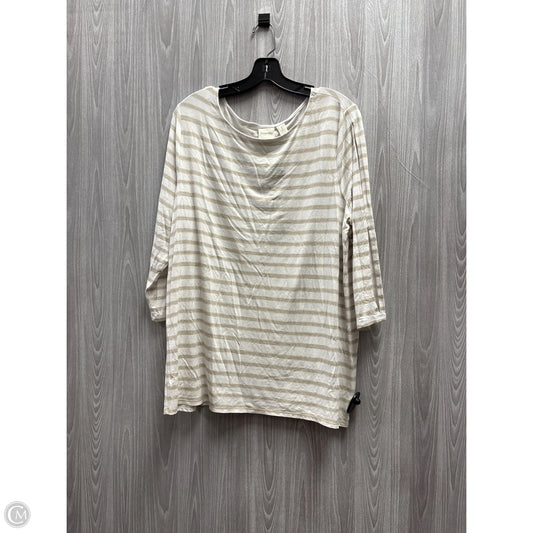 Top 3/4 Sleeve Basic By Chicos In White, Size: Xl