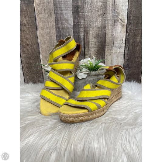 Sandals Designer By Tory Burch In Yellow, Size: 8