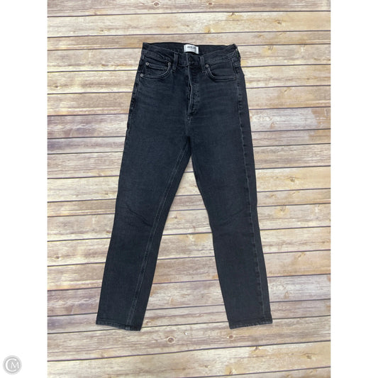 Jeans Skinny By Agolde In Black, Size: 0