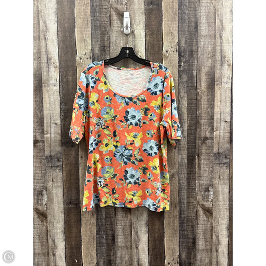 Top Short Sleeve By Time And Tru In Orange, Size: Xxl