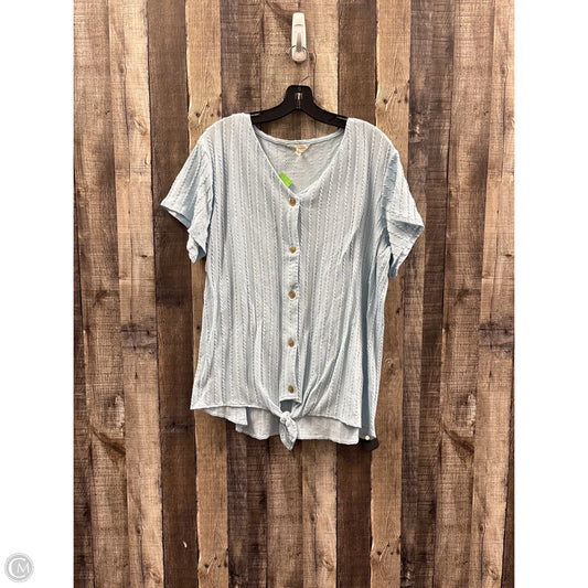 Top Short Sleeve By Weatherproof In Blue, Size: Xxl
