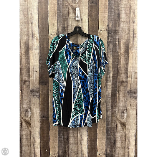 Top Short Sleeve By Jm Collections In Multi-colored, Size: 2x